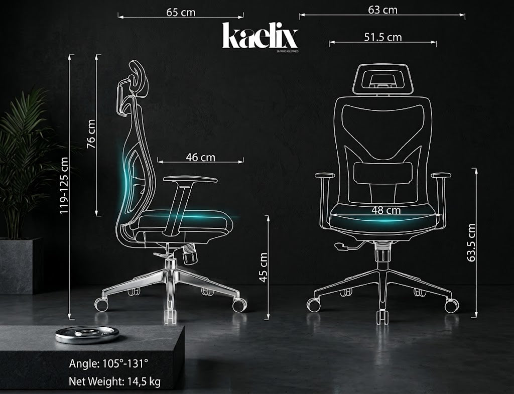 KAELIX Ergonomic Chair dimensions